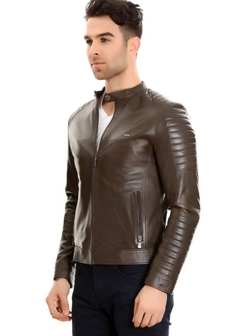 CLOVIS MEN'S LEATHER COAT - 3