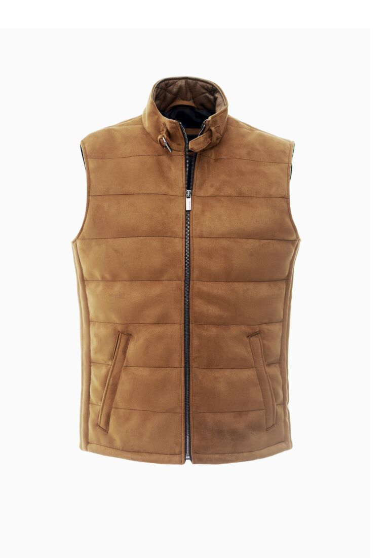 NICOLAS ZIPPERED FAUX LEATHER VEST - 10