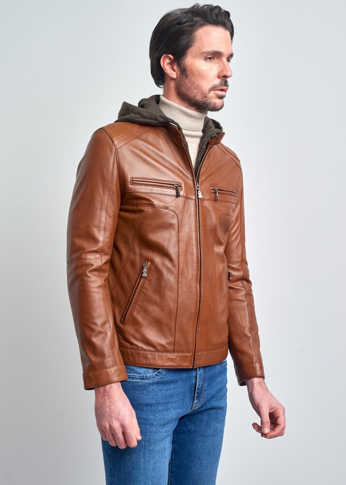 PIERRE CARDIN MEN'S LEATHER COAT - 4