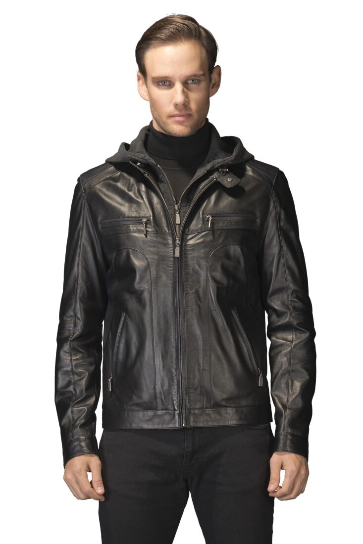 PIERRE CARDIN MEN'S LEATHER COAT - 6